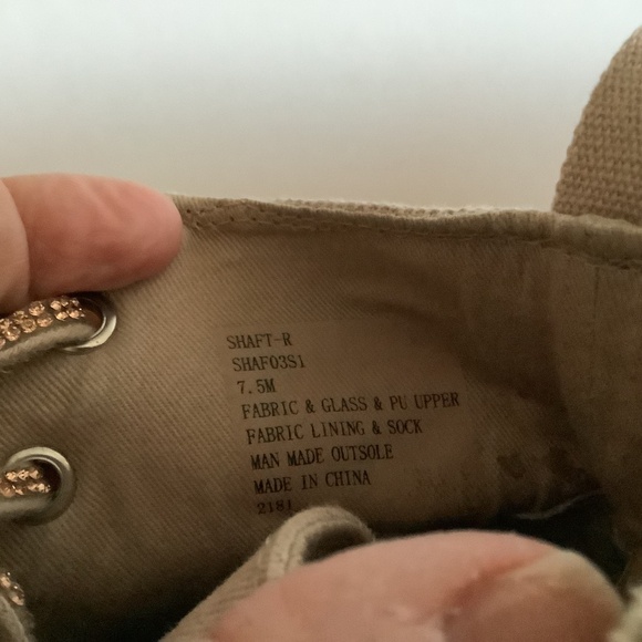 STEVE MADDEN Women’s Shaft Rhinestone Embellished High Top Platform Sneakers 7.5 - Picture 6 of 9